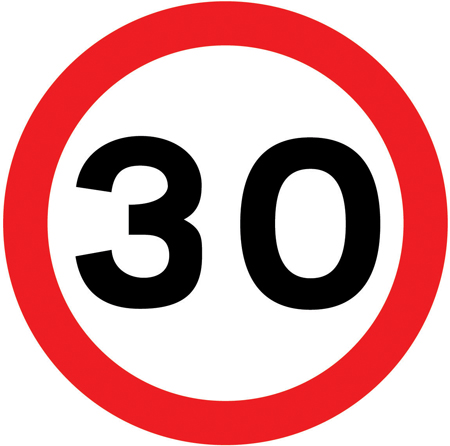 30 mph Speed Sign